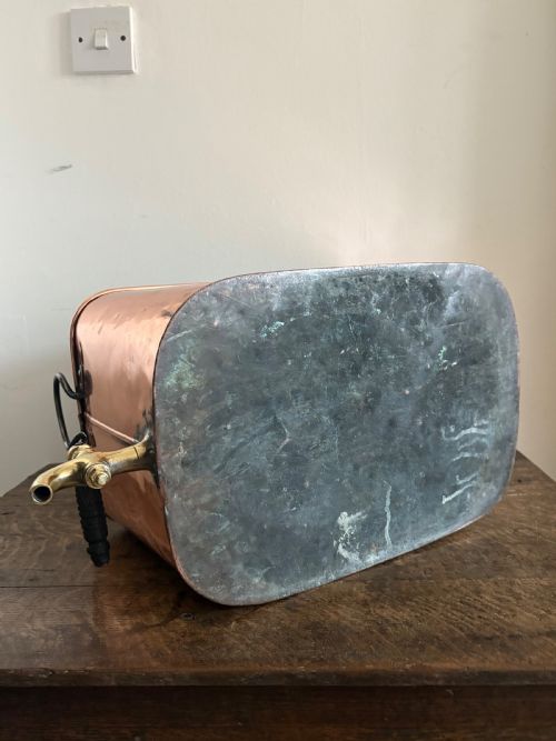 AN EARLY 19THC ENGLISH COPPER HOT WATER URN PLANTER OR COOLER C1830 ORIGINAL BRASS TAP 50CM - ADDITIONAL PHOTO 10