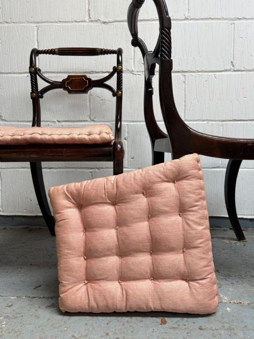 A SET OF 6 REGENCY DINING CHAIRS SABRE LEG MAHOGANY WITH CANE SEATS C1820 - ADDITIONAL PHOTO 3