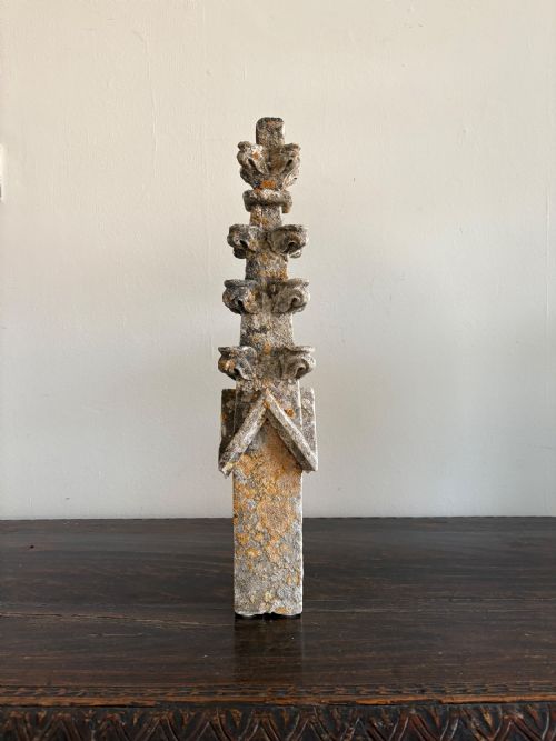 an 18th century carved limestone gothic architectural pinnacle 49cm - CATEGORY: ANTIQUE MISCELLANEOUS - DATED 18TH CENTURY