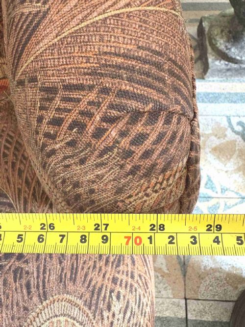 LATE 19THC DEEP SEATED SPOON BACK LOW COUNTRY HOUSE ARMCHAIR LIBERTY FABRIC - ADDITIONAL PHOTO 14