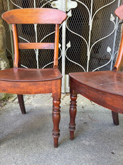 A PAIR OF EARLY 19TH CENTURY REGENCY FRUITWOOD COUNTRY CHAIR C1820 DISH SEAT - ADDITIONAL PHOTO 2