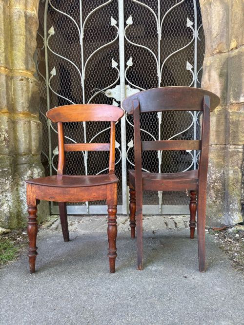 A PAIR OF EARLY 19TH CENTURY REGENCY FRUITWOOD COUNTRY CHAIR C1820 DISH SEAT - ADDITIONAL PHOTO 4
