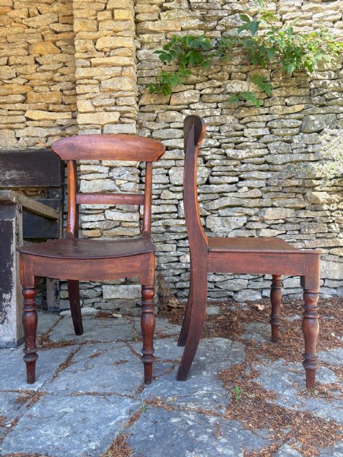 A PAIR OF EARLY 19TH CENTURY REGENCY FRUITWOOD COUNTRY CHAIR C1820 DISH SEAT - ADDITIONAL PHOTO 6
