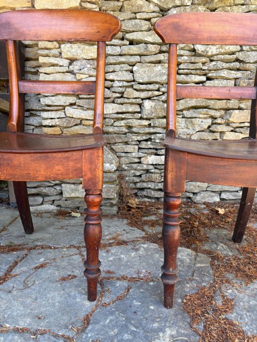 A PAIR OF EARLY 19TH CENTURY REGENCY FRUITWOOD COUNTRY CHAIR C1820 DISH SEAT - ADDITIONAL PHOTO 8