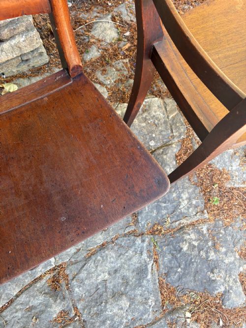 A PAIR OF EARLY 19TH CENTURY REGENCY FRUITWOOD COUNTRY CHAIR C1820 DISH SEAT - ADDITIONAL PHOTO 9