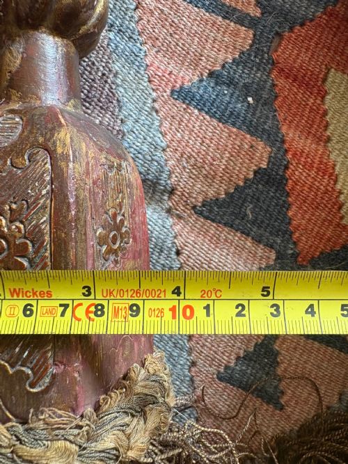A PAIR OF 19TH CENTURY LARGE VENETIAN GILTWOOD CURTAIN TIE BACK PULLS 43CM - ADDITIONAL PHOTO 10
