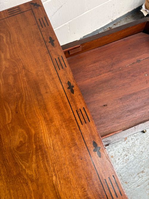 A REGENCY BRASS MOUNTED MAHOGANY AND EBONY INLAID CARD TABLE C1815 GREEK KEY - ADDITIONAL PHOTO 9