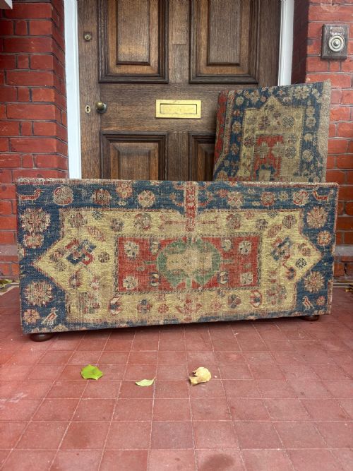 AN EARLY 20TH CENTURY KILIM RUG OTTOMAN BLANKET BOX 100CM BRASS STUDDED - ADDITIONAL PHOTO 12