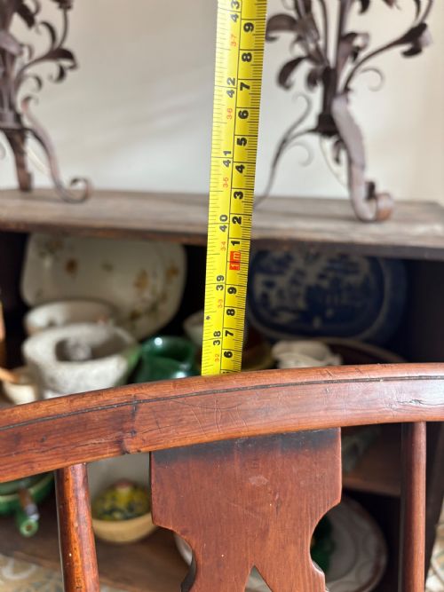 EARLY 19THC CRINOLINE STRETCHER ELM AND YEW WINDSOR CHAIR C1810 FRUITWOOD LEGS - ADDITIONAL PHOTO 12