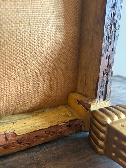 FRENCH EARLY 19TH CENTURY GILTWOOD TAPESTRY STOOL LOUIS X1V STYLE 57CM - ADDITIONAL PHOTO 15