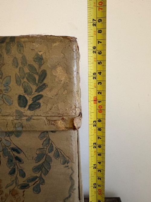 A CHINESE EXPORT HAND PAINTED LEATHER TRUNK ON LATER STAND C1900 78CM - ADDITIONAL PHOTO 19