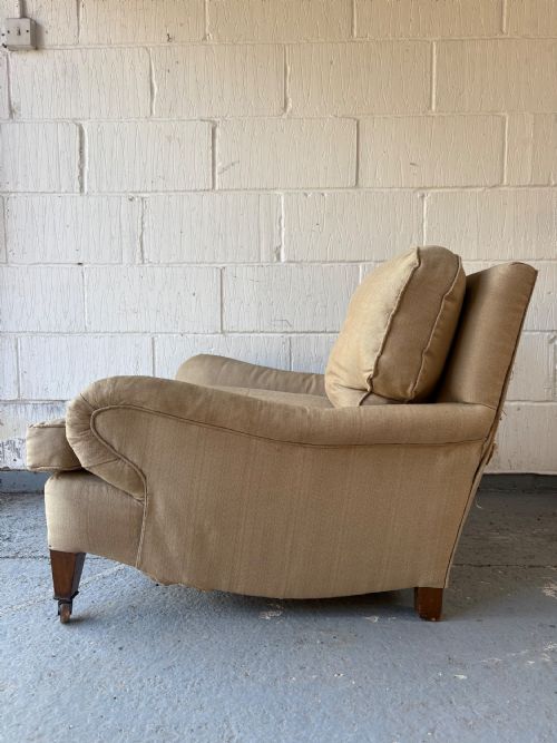 a very fine howard and sons style upholstered armchair c1910 - CATEGORY: ANTIQUE CHAIRS - DATED 1910