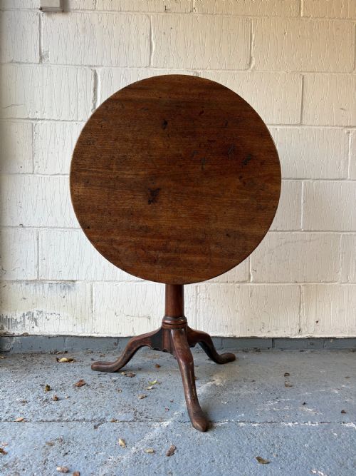 A GEORGIAN SINGLE PLANK MAHOGANY BIRDCAGE TILT TOP TABLE C1780 69CM DIAMETER - ADDITIONAL PHOTO 5