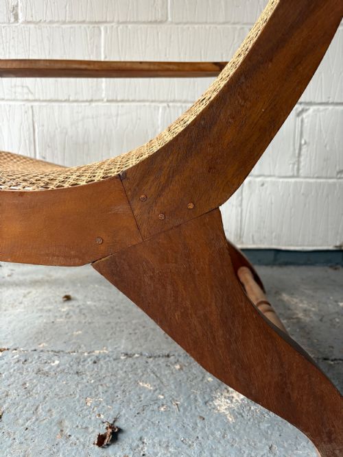 A PAIR OF ORIGINAL ANGLO INDIAN TEAK AND CANE PLANTATION CHAIRS CIRCA 19101920 - ADDITIONAL PHOTO 5