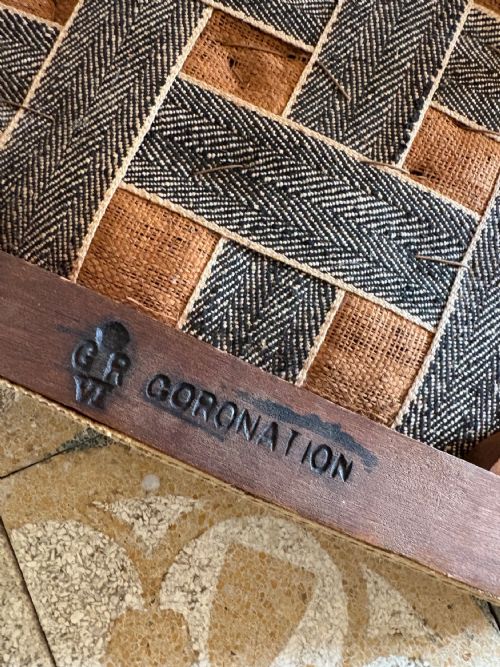 ORIGINAL KING GEORGE VI CORONATION STOOL 1937 LIMED OAK BY WARING GILLOW - ADDITIONAL PHOTO 3