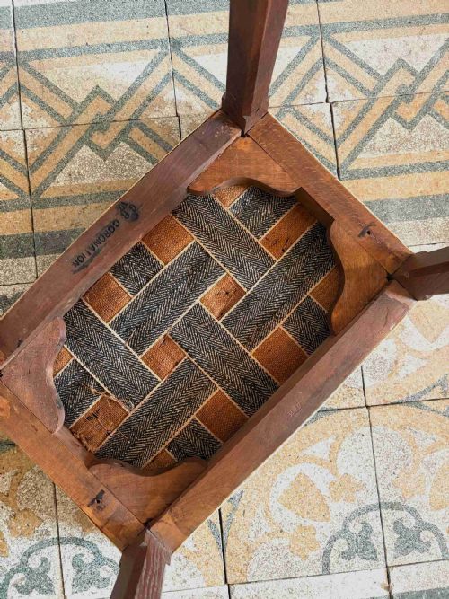 ORIGINAL KING GEORGE VI CORONATION STOOL 1937 LIMED OAK BY WARING GILLOW - ADDITIONAL PHOTO 7