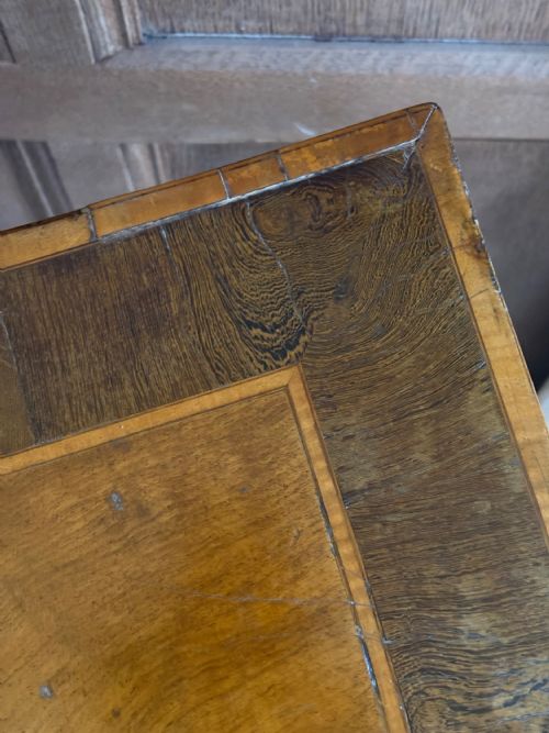 A GEORGE 111 SATINWOOD AND ROSEWOOD DEMI LUNE CARD TABLE HEPPLEWHITE PERIOD - ADDITIONAL PHOTO 3