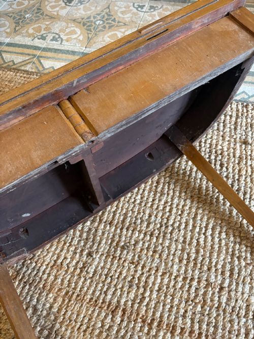 A GEORGE 111 SATINWOOD AND ROSEWOOD DEMI LUNE CARD TABLE HEPPLEWHITE PERIOD - ADDITIONAL PHOTO 10