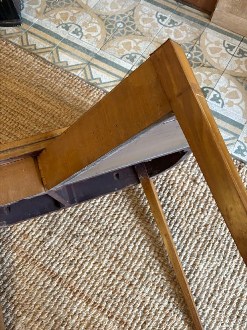 A GEORGE 111 SATINWOOD AND ROSEWOOD DEMI LUNE CARD TABLE HEPPLEWHITE PERIOD - ADDITIONAL PHOTO 11
