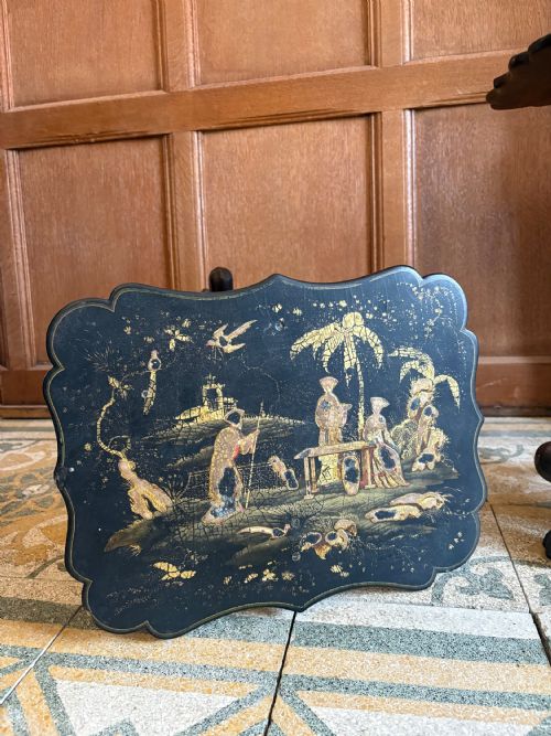 PAIR OF 19THC CHINOISERIE TABLES HONGMU BASES AND IRON PAW FEET ANGLO CHINESE - ADDITIONAL PHOTO 2