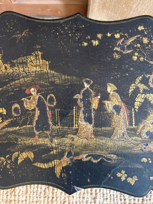PAIR OF 19THC CHINOISERIE TABLES HONGMU BASES AND IRON PAW FEET ANGLO CHINESE - ADDITIONAL PHOTO 5