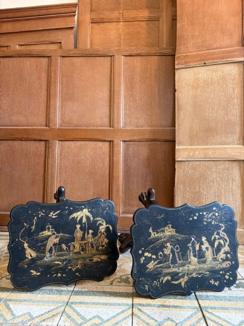 PAIR OF 19THC CHINOISERIE TABLES HONGMU BASES AND IRON PAW FEET ANGLO CHINESE - ADDITIONAL PHOTO 10