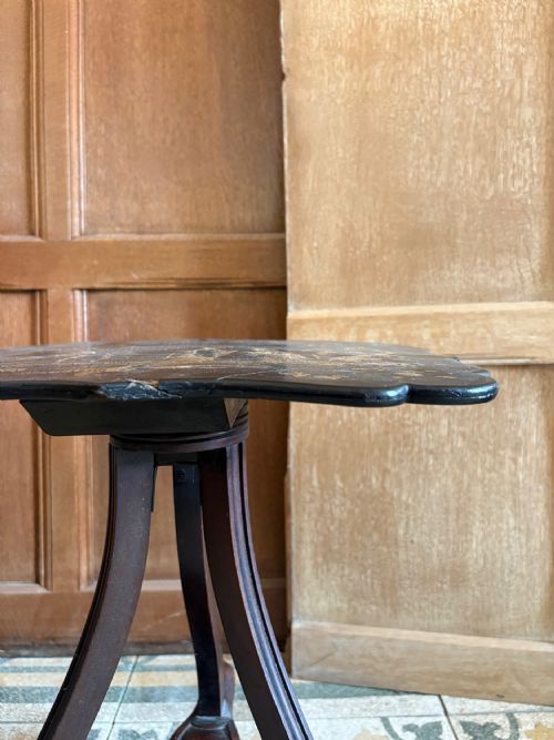 PAIR OF 19THC CHINOISERIE TABLES HONGMU BASES AND IRON PAW FEET ANGLO CHINESE - ADDITIONAL PHOTO 13