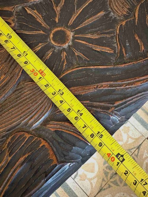 A LIBERTY ARTS AND CRAFTS JAPANESE LILY PAD CARVED SIDE TABLE C1900 - ADDITIONAL PHOTO 9