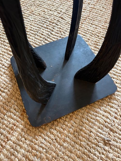 A LIBERTY ARTS AND CRAFTS JAPANESE LILY PAD CARVED SIDE TABLE C1900 - ADDITIONAL PHOTO 12