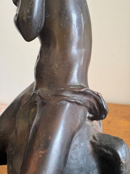 HENRI PERNOT 18591937 LA BELLE EPOQUE SEATED BOY BRONZE C1900 39CM SIGNED - ADDITIONAL PHOTO 8