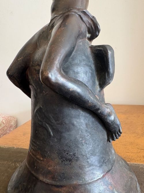 HENRI PERNOT 18591937 LA BELLE EPOQUE SEATED BOY BRONZE C1900 39CM SIGNED - ADDITIONAL PHOTO 9