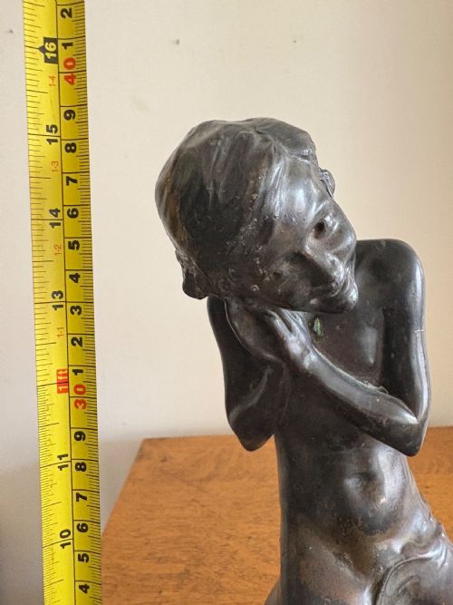 HENRI PERNOT 18591937 LA BELLE EPOQUE SEATED BOY BRONZE C1900 39CM SIGNED - ADDITIONAL PHOTO 14