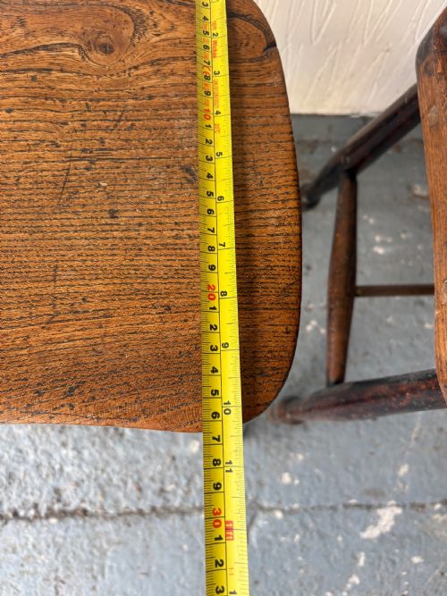 A PAIR OF 19TH CENTURY ELM AND BEECH CHILDS COUNTRY ANTIQUE CHAIRS - ADDITIONAL PHOTO 6