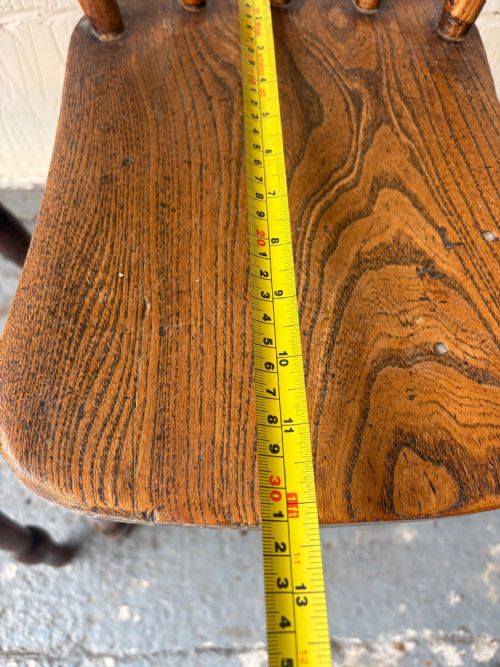 A PAIR OF 19TH CENTURY ELM AND BEECH CHILDS COUNTRY ANTIQUE CHAIRS - ADDITIONAL PHOTO 8