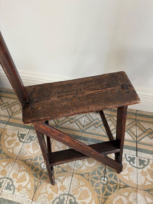 A PAIR OF 19TH CENTURY PINE ANTIQUE LIBRARY STEPS - ADDITIONAL PHOTO 3