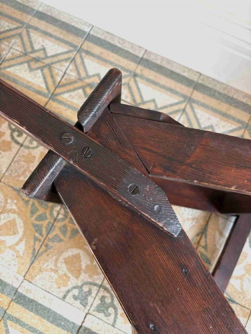 A PAIR OF 19TH CENTURY PINE ANTIQUE LIBRARY STEPS - ADDITIONAL PHOTO 10