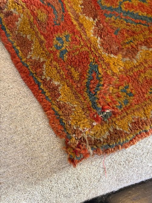 ANTIQUE OUSHAK COUNTRY HOUSE RUNNER TURKISH CARPET C1900S 398CM X 98CM - ADDITIONAL PHOTO 7