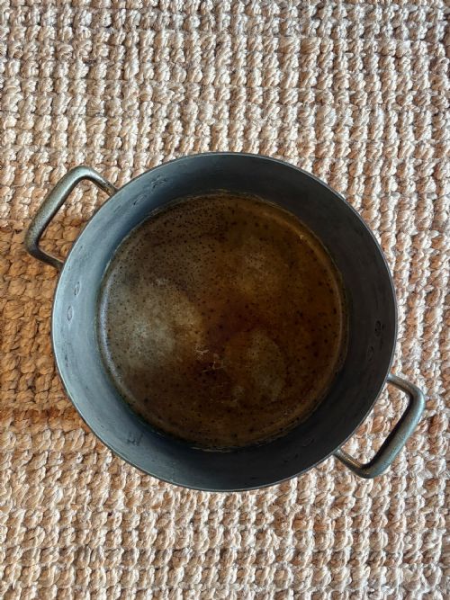 A LARGE ELKINGTON AND CO COPPER PAN NICKEL HANDLES C1900 26CM DIAMETER - ADDITIONAL PHOTO 12