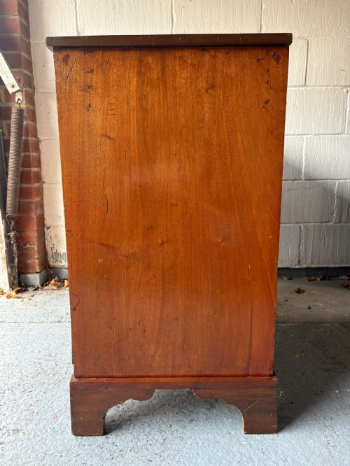REGENCY MAHOGANY CHEST OF DRAWERS TRAFALGAR SACRED TO NELSON HANDLES C1810 98CM - ADDITIONAL PHOTO 4