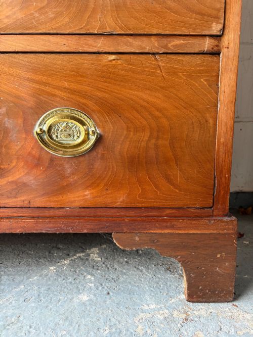 REGENCY MAHOGANY CHEST OF DRAWERS TRAFALGAR SACRED TO NELSON HANDLES C1810 98CM - ADDITIONAL PHOTO 5