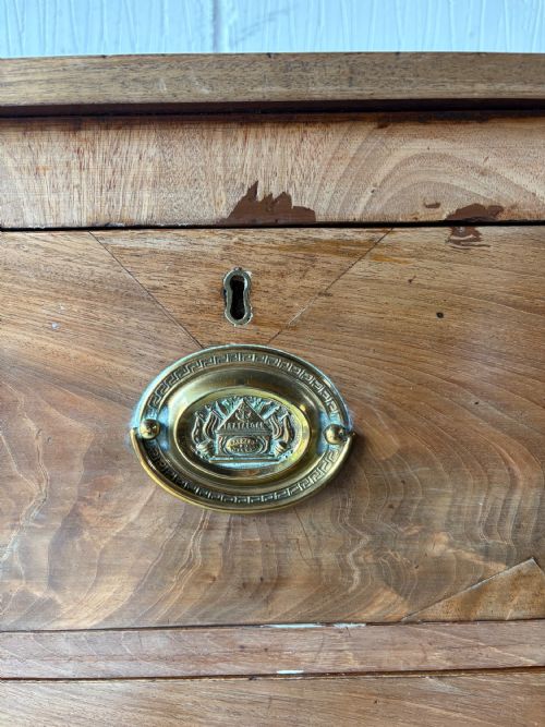 REGENCY MAHOGANY CHEST OF DRAWERS TRAFALGAR SACRED TO NELSON HANDLES C1810 98CM - ADDITIONAL PHOTO 8