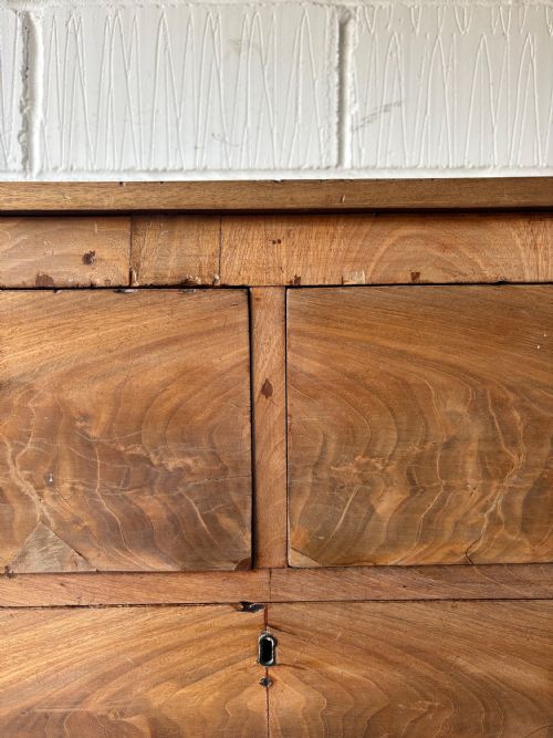 REGENCY MAHOGANY CHEST OF DRAWERS TRAFALGAR SACRED TO NELSON HANDLES C1810 98CM - ADDITIONAL PHOTO 13
