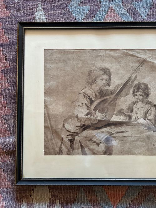 AN 18TH CENTURY OLD MASTER INKWASH PREPARATORY SKETCH AFTER GUERCINO 15911666 42CM - ADDITIONAL PHOTO 12