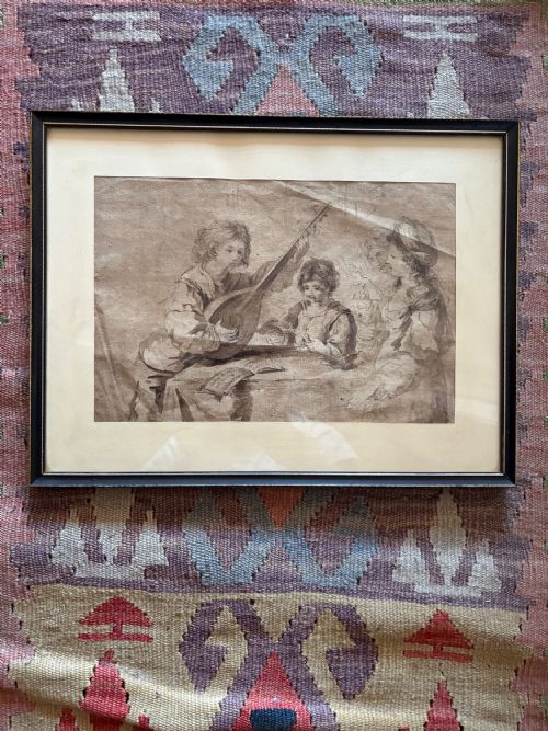 AN 18TH CENTURY OLD MASTER INKWASH PREPARATORY SKETCH AFTER GUERCINO 15911666 42CM - ADDITIONAL PHOTO 2