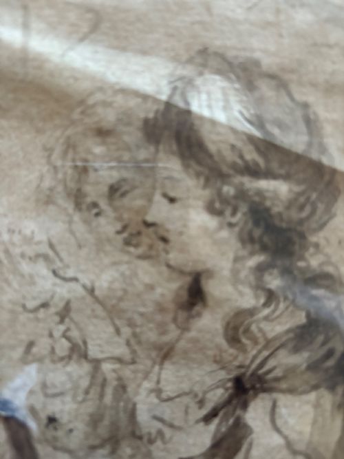 AN 18TH CENTURY OLD MASTER INKWASH PREPARATORY SKETCH AFTER GUERCINO 15911666 42CM - ADDITIONAL PHOTO 6