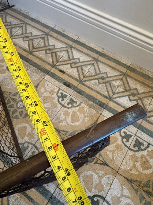 19TH CENTURY NURSERY FENDER 123CM WIDE WITH BRASS HANDRAIL AND WALL HOOKS - ADDITIONAL PHOTO 12