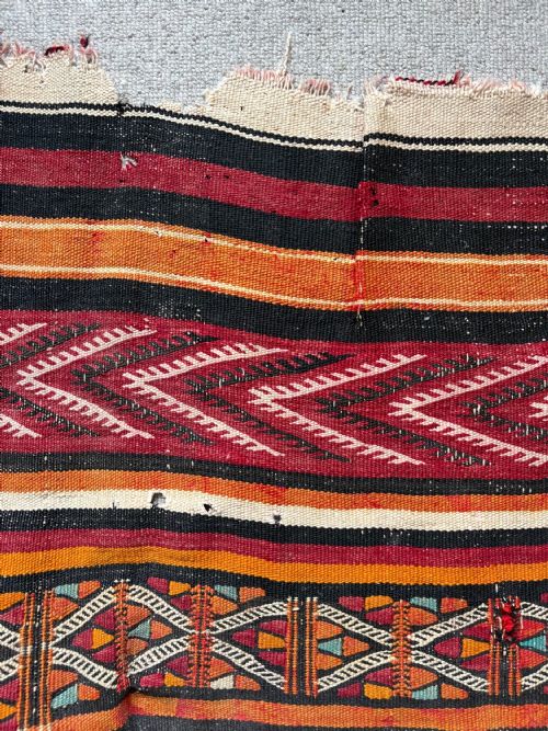 ANTIQUE ANATOLIAN KILIM COUNTRY HOUSE TRIBAL RUG C1920S 280CM X 135CM - ADDITIONAL PHOTO 6