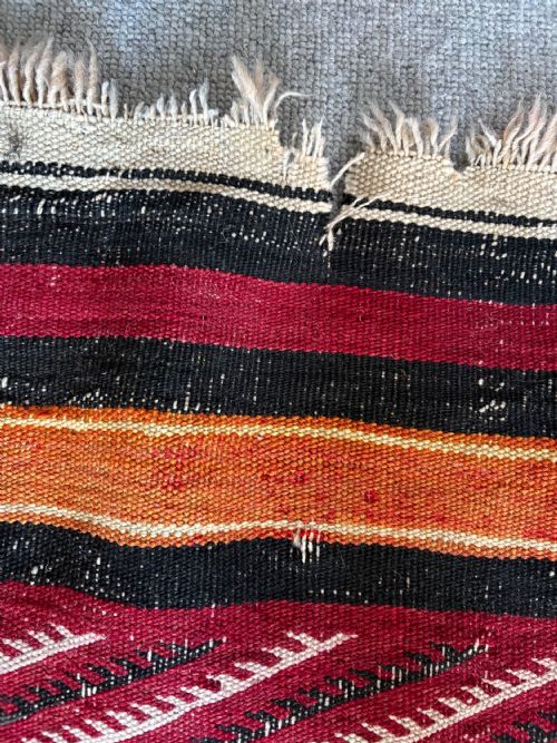 ANTIQUE ANATOLIAN KILIM COUNTRY HOUSE TRIBAL RUG C1920S 280CM X 135CM - ADDITIONAL PHOTO 7
