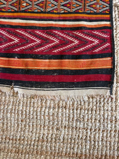 ANTIQUE ANATOLIAN KILIM COUNTRY HOUSE TRIBAL RUG C1920S 280CM X 135CM - ADDITIONAL PHOTO 10