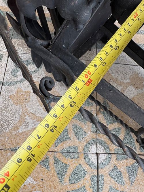 A SOUTHERN FRANCE ORNATE WROUGHT IRON HALL LANTERN PETIT MANOIR C19001920 75CM - ADDITIONAL PHOTO 12
